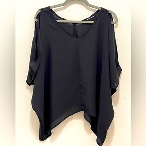 Women's Smock Blouse w/ cut out shoulders